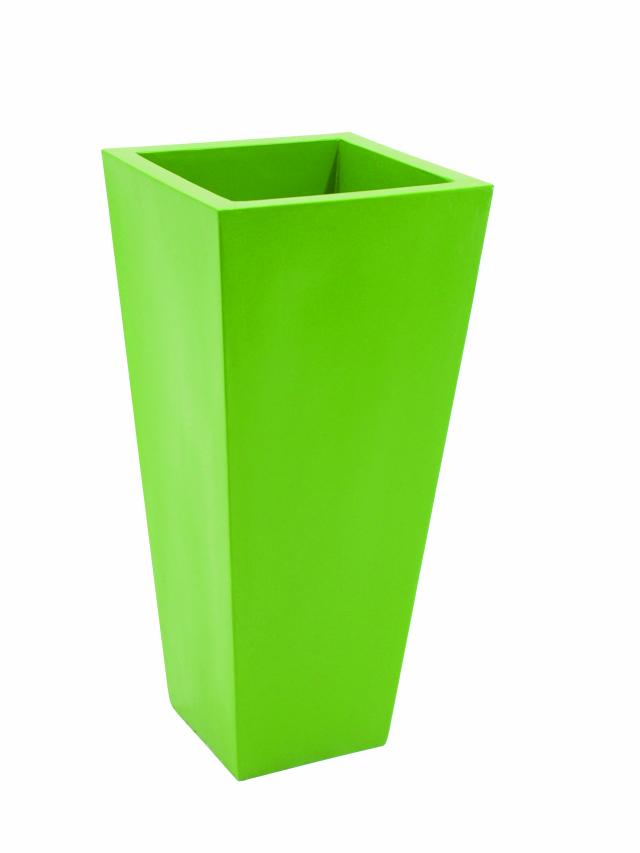 Květináč sklolaminátový, zelený, čtvercový, 65 cm