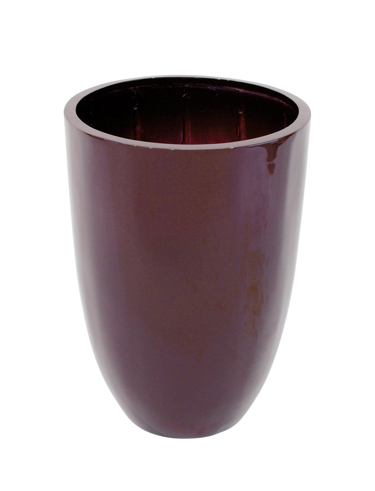Květináč CUP-49, lesklý-hnědý