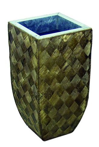 Designový květináč s úpletem z banánovníku, 60 cm