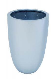 Květináč CUP-49, lesklý-stříbrný